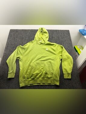 Men’s Green Nike Sportswear Fleece Pullover Hooded Hoodie Sweatshirt Extra Large